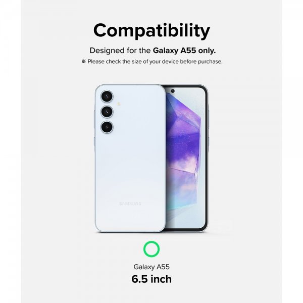 Ringke Samsung Galaxy A55 Skærmbeskyttelse Easy Slide 2-pak