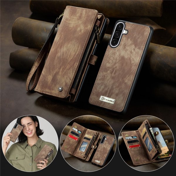 CaseMe Samsung Galaxy A56 Etui 008 Series Aftageligt Cover Brun