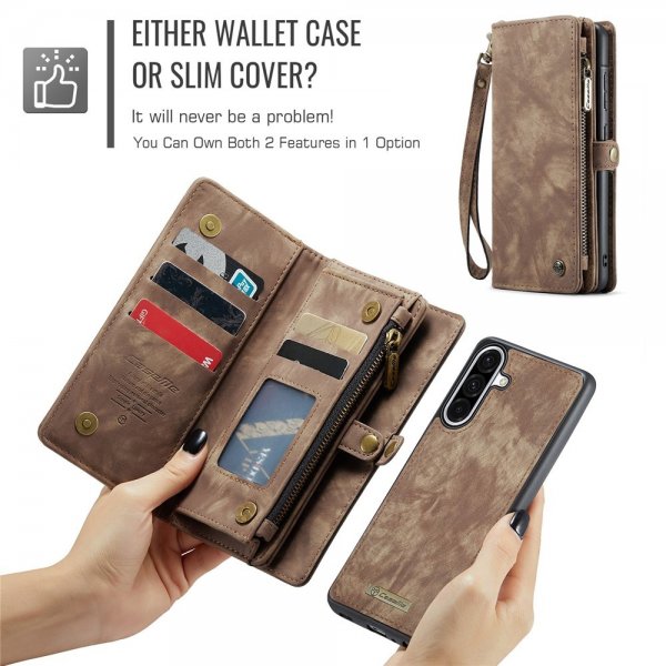 CaseMe Samsung Galaxy A56 Etui 008 Series Aftageligt Cover Brun