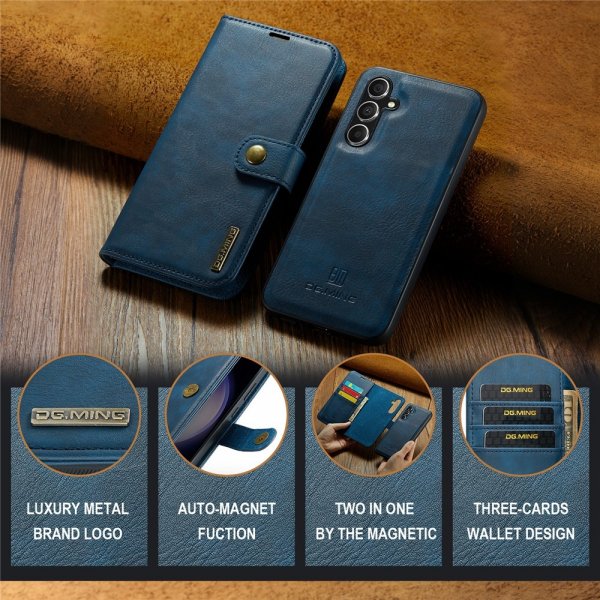 Dg.Ming Samsung Galaxy A56 Etui med Aftageligt Cover Blå