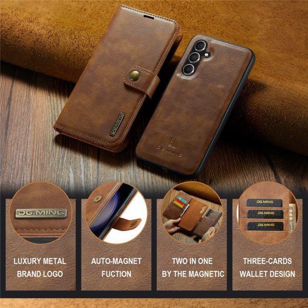Dg.Ming Samsung Galaxy A56 Etui med Aftagelig Skal Brun