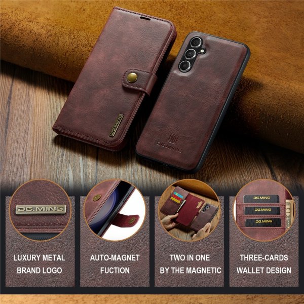 Dg.Ming Samsung Galaxy A56 Etui med Aftageligt Cover Rød