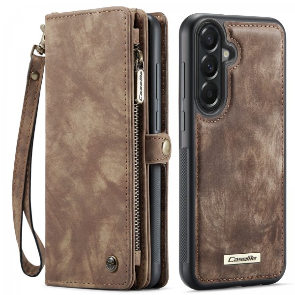 CaseMe Samsung Galaxy A57 Etui 008 Series Aftagelig Skal Brun