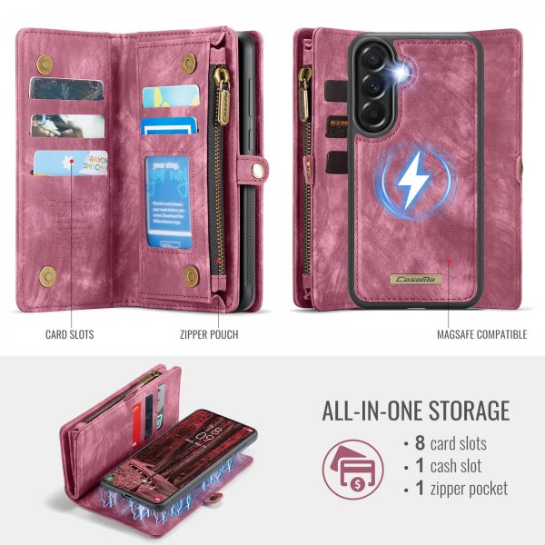 CaseMe Samsung Galaxy A57 Cover 008 Series Aftagelig Skal Rød