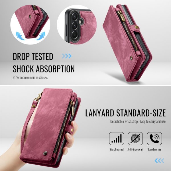 CaseMe Samsung Galaxy A57 Cover 008 Series Aftagelig Skal Rød