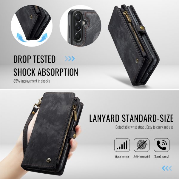 CaseMe Samsung Galaxy A57 Etui 008 Series Aftageligt Cover Sort
