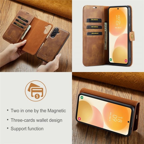 Dg.Ming Samsung Galaxy A57 Etui med Aftagelig Skal Brun