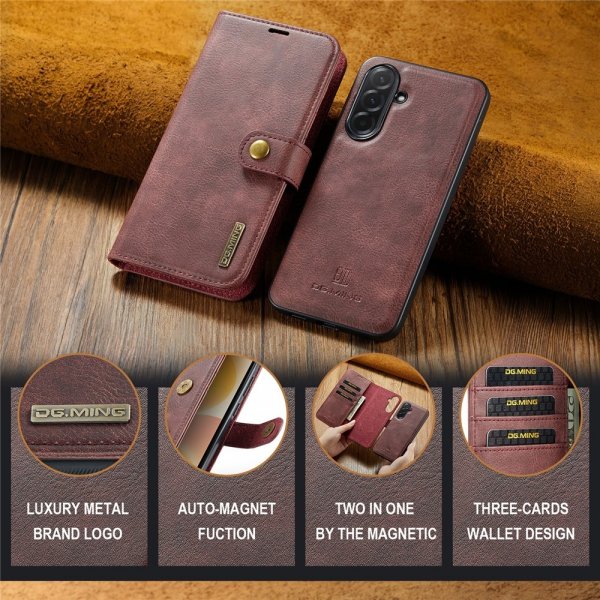 Dg.Ming Samsung Galaxy A57 Etui med Aftageligt Cover Rød