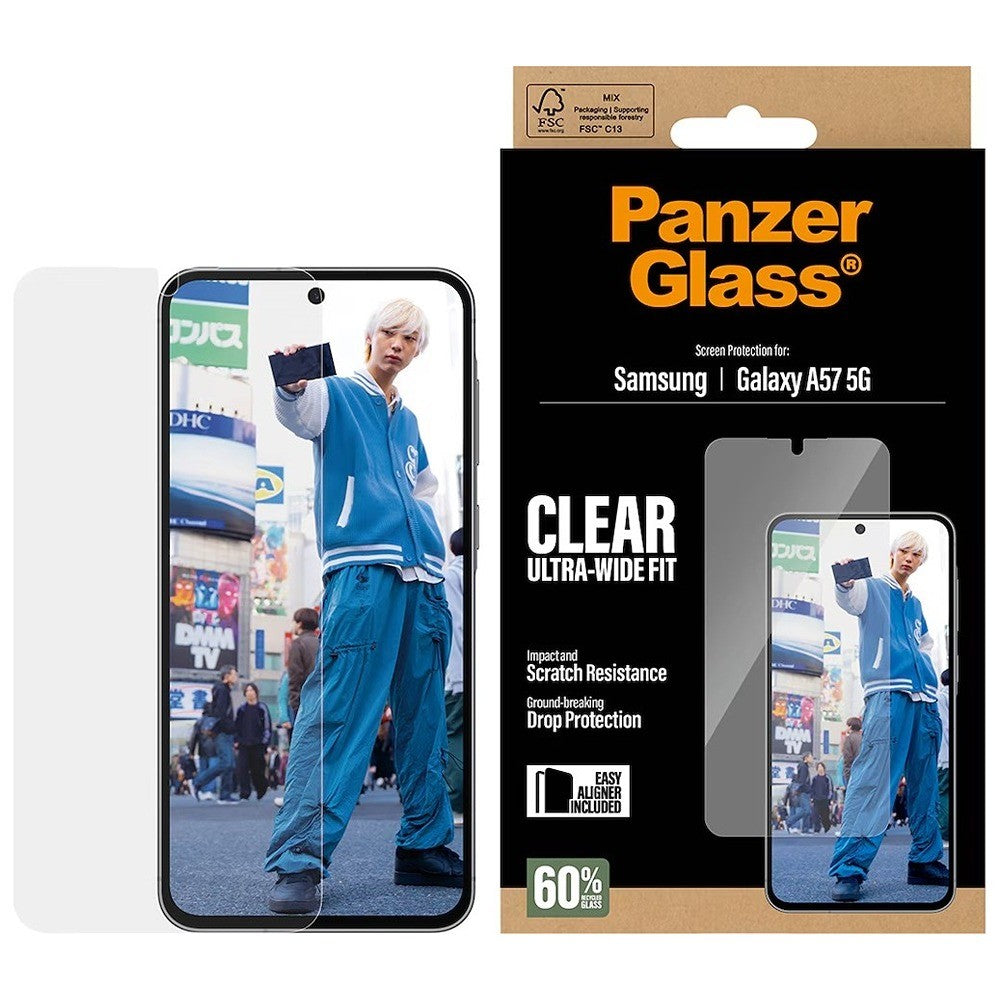 PanzerGlass Samsung Galaxy A57 Skærmbeskyttelse Ultra-Wide Fit EasyAligner