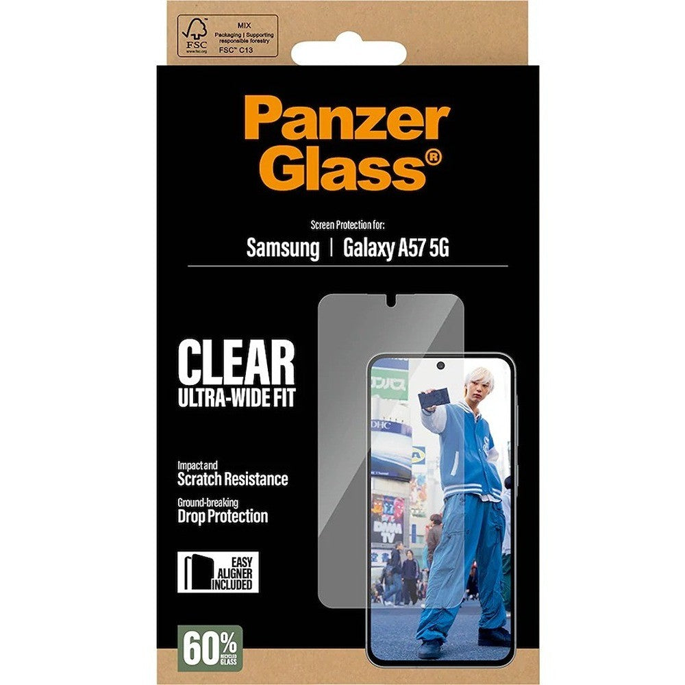 PanzerGlass Samsung Galaxy A57 Skærmbeskyttelse Ultra-Wide Fit EasyAligner