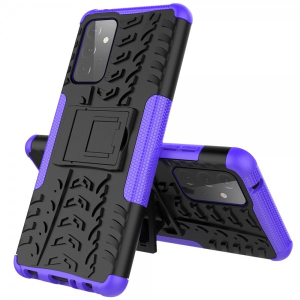 Samsung Galaxy A72 Cover Dækmønster Stativfunktion Lilla