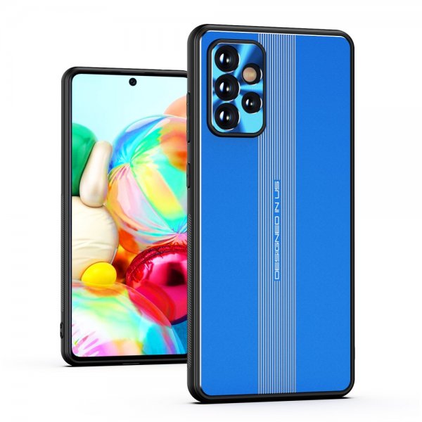Samsung Galaxy A72 Cover med Metalplade Blå