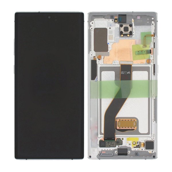 Samsung Galaxy Note 10 Plus Skærm med LCD Display Original - Hvid