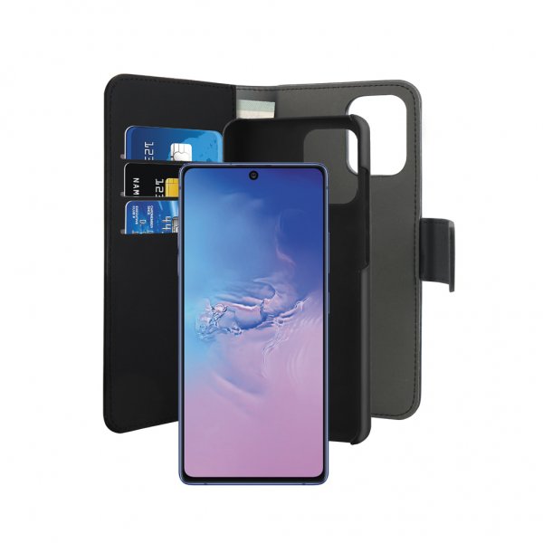 Puro Samsung Galaxy S10 Lite Cover Wallet Detachable 2 i 1 Sort