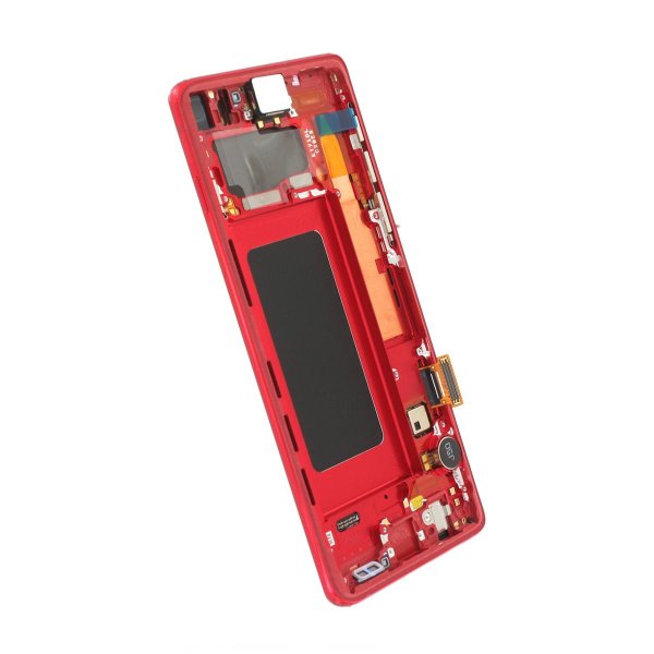 Samsung Galaxy S10 (SM-G973F) Skærm med LCD Display Original - Rød