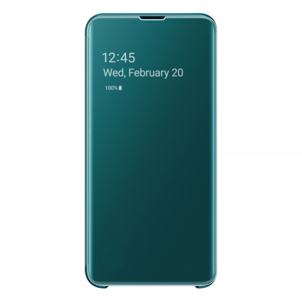 Samsung Original Galaxy S10E Cover Clear View Cover Grøn