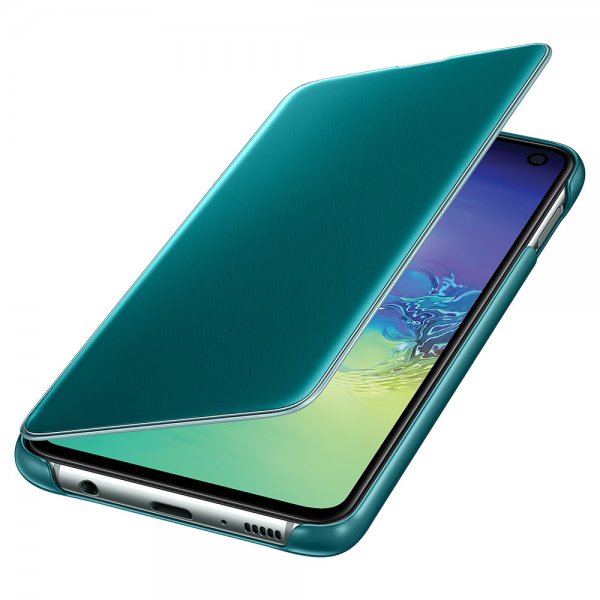 Samsung Original Galaxy S10E Cover Clear View Cover Grøn