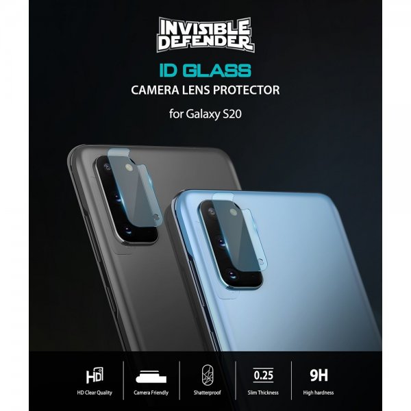 Ringke Samsung Galaxy S20 Kamerabeskyttelse Kamerabeskytter Glas 3-pak