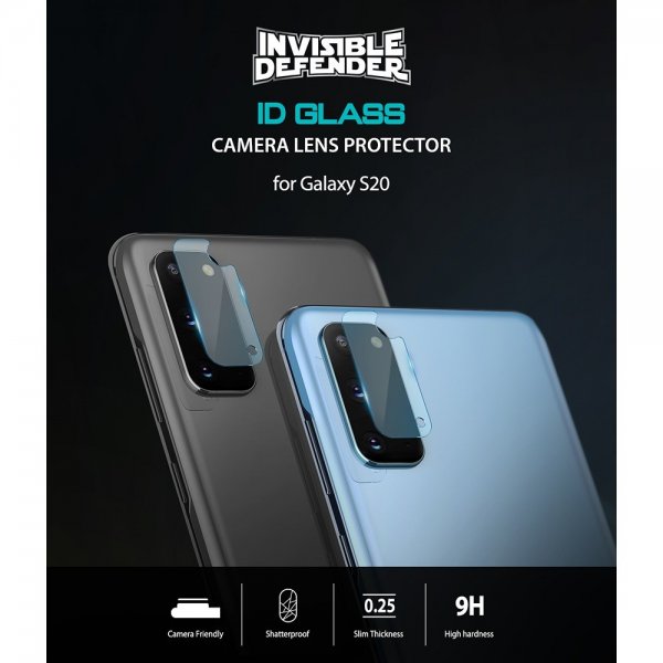 Ringke Samsung Galaxy S20 Kamerabeskyttelse Kamerabeskytter Glas 3-pak