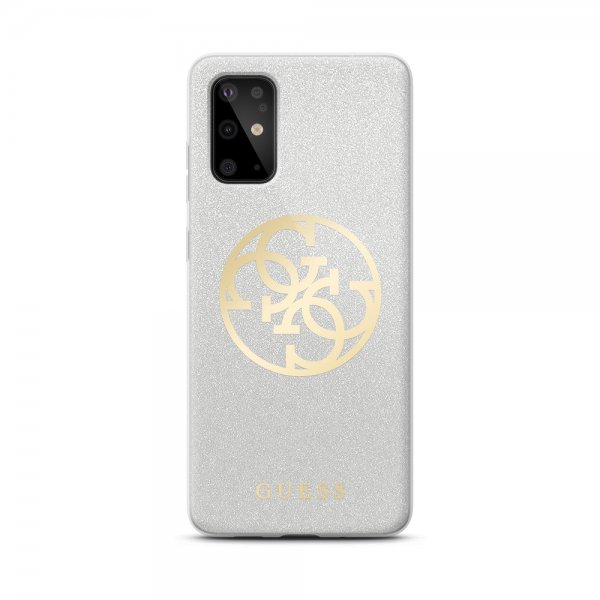 Guess Samsung Galaxy S20 Plus Cover Glitter Cirkel Grå