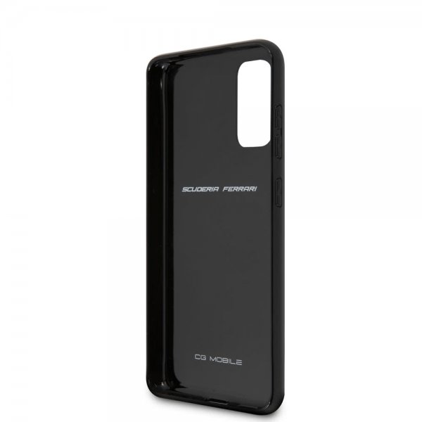 Ferrari Samsung Galaxy S20 Cover Kulfibertekstur Sort