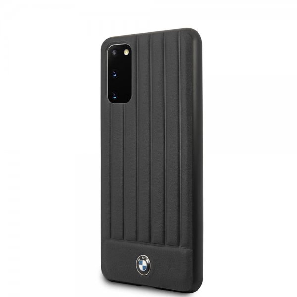 BMW Samsung Galaxy S20 Cover Leather Lines Sort