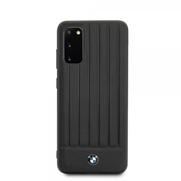 BMW Samsung Galaxy S20 Cover Leather Lines Sort