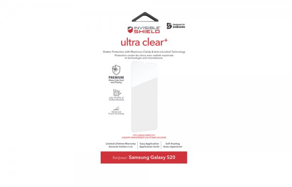 ZAGG InvisibleShield Samsung Galaxy S20 Skærmbeskyttelse Ultra Clear+
