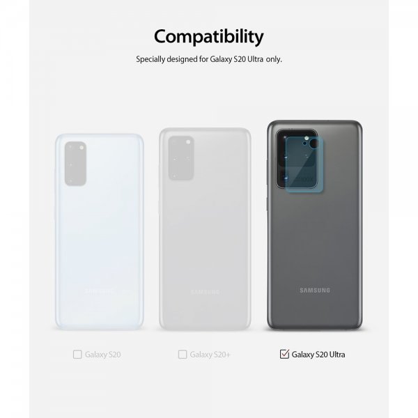 Ringke Samsung Galaxy S20 Ultra Kamerabeskyttelse Glas 3-pak