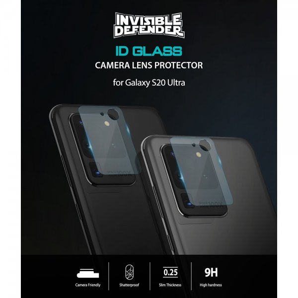Ringke Samsung Galaxy S20 Ultra Kamerabeskyttelse Glas 3-pak