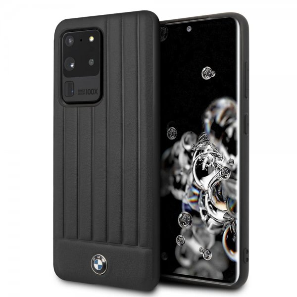 BMW Samsung Galaxy S20 Ultra Cover Læderlinjer Sort