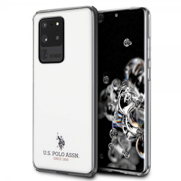 U.S. Polo Samsung Galaxy S20 Ultra Cover med Logo Hvid