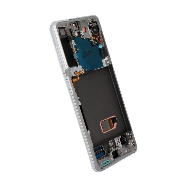 Samsung Galaxy S21 5G Skærm med LCD Display Original - Hvid