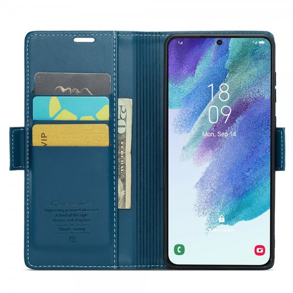 CaseMe Samsung Galaxy S21 FE Etui 023-serien Blå