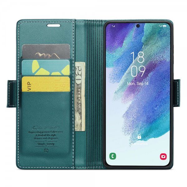 CaseMe Samsung Galaxy S21 FE Etui 023-serien Grøn