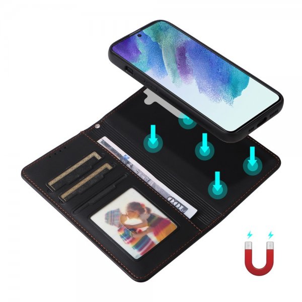 Betopnice Samsung Galaxy S21 FE Etui med Aftageligt Cover 005 Sort