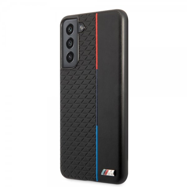 BMW Samsung Galaxy S21 FE Cover Triangle Pattern & Tricolor Stripe Sort