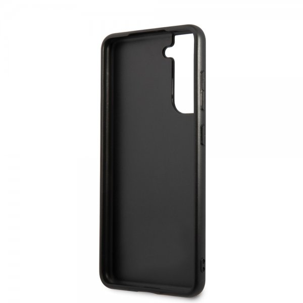 BMW Samsung Galaxy S21 FE Cover Tricolor Stripe Carbon Sort