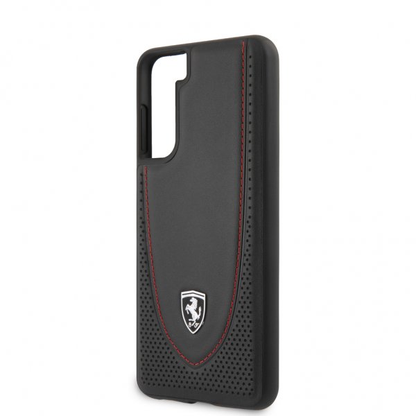 Ferrari Samsung Galaxy S21 Cover Logo Perforeret Sort