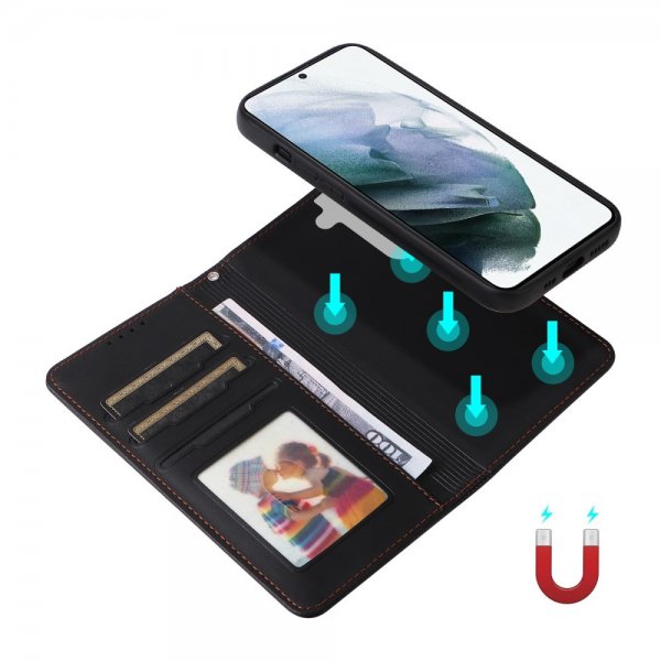 Betopnice Samsung Galaxy S21 Cover med Aftageligt Cover 005 Sort