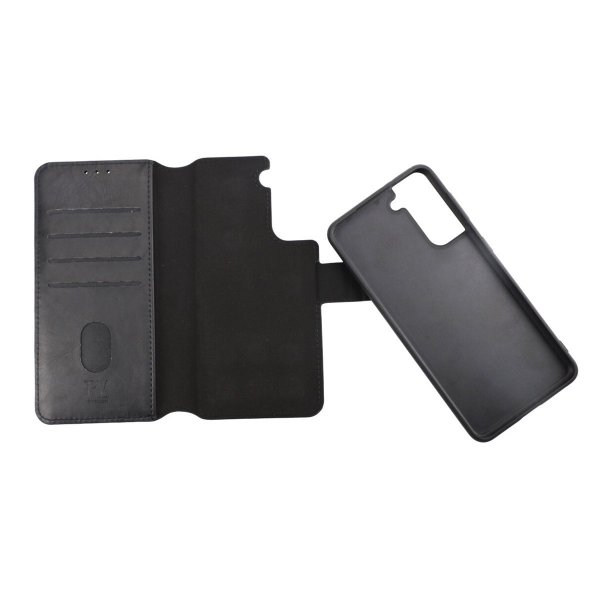 Rvelon Samsung Galaxy S21 Cover Magnetisk Aftageligt Etui Sort