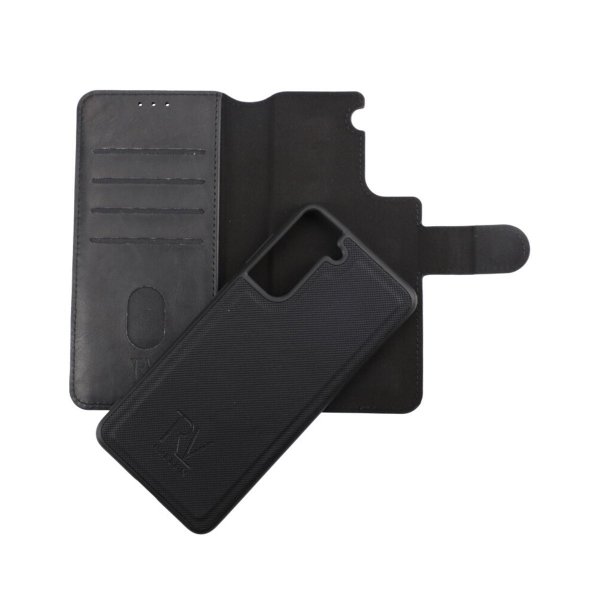 Rvelon Samsung Galaxy S21 Cover Magnetisk Aftageligt Etui Sort