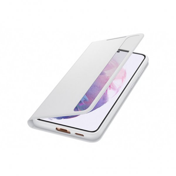 Samsung Original Galaxy S21 Plus Cover Smart Clear View Cover Lysegrå