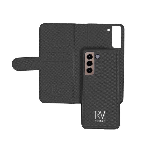 Rvelon Samsung Galaxy S21 Plus Cover Magnetisk Aftageligt Etui Sort