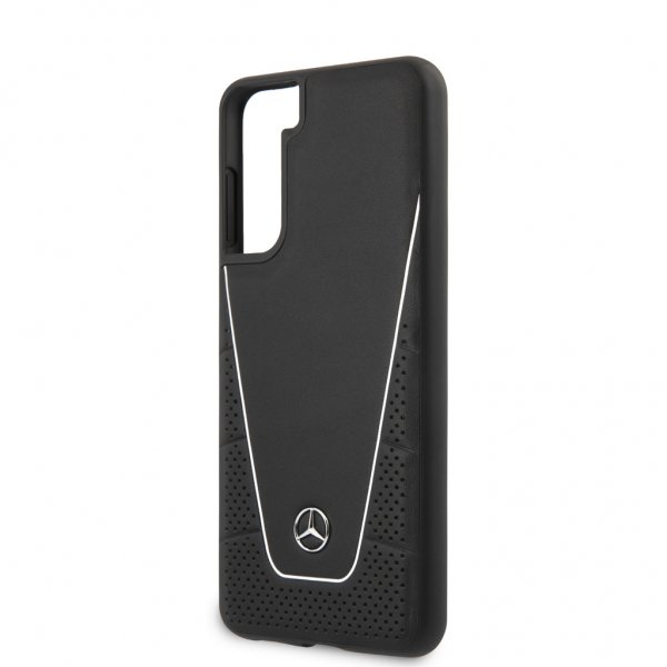 Mercedes Benz Samsung Galaxy S21 Plus Cover Logo Perforeret Dynamisk Sort