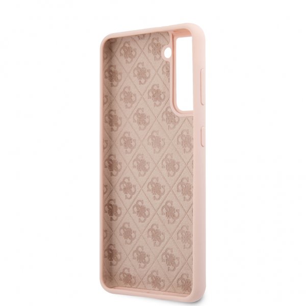 Guess Samsung Galaxy S21 Plus Cover Metal Logo Rosa
