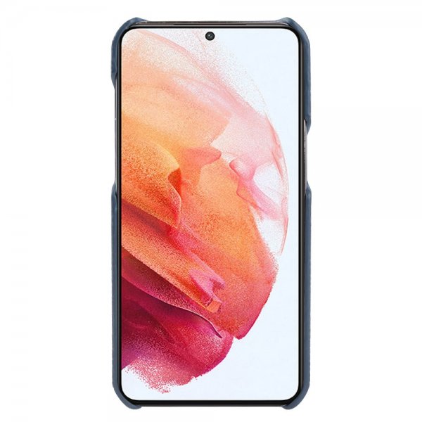 Samsung Galaxy S21 Cover Ægte Læder MagSafe Mørkeblå
