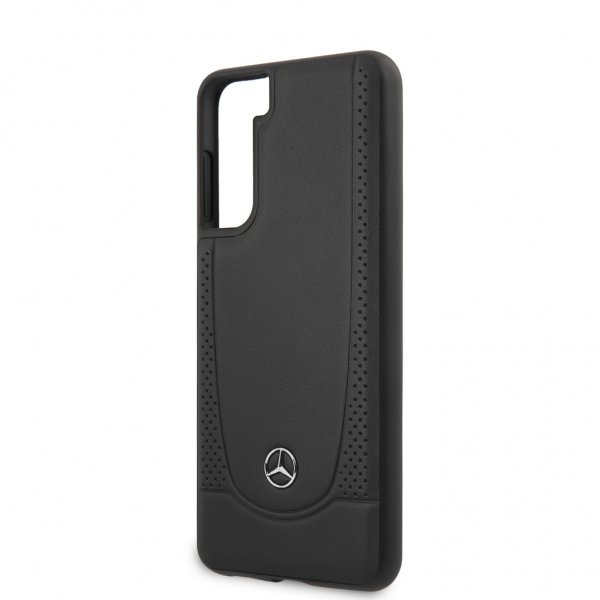 Mercedes Benz Samsung Galaxy S21 Cover Logo Perforeret Sort