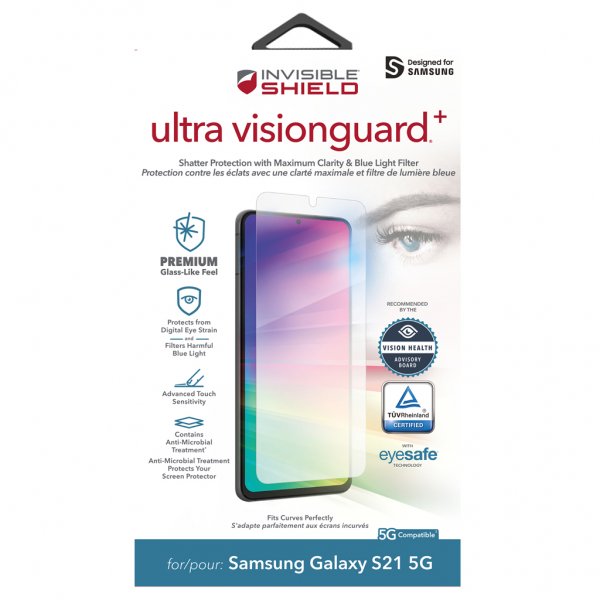 ZAGG InvisibleShield Samsung Galaxy S21 Skærmbeskyttelse Ultra Visionguard+