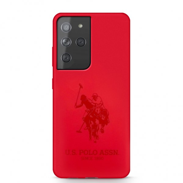 U.S. Polo Samsung Galaxy S21 Ultra Cover med Logo Rød